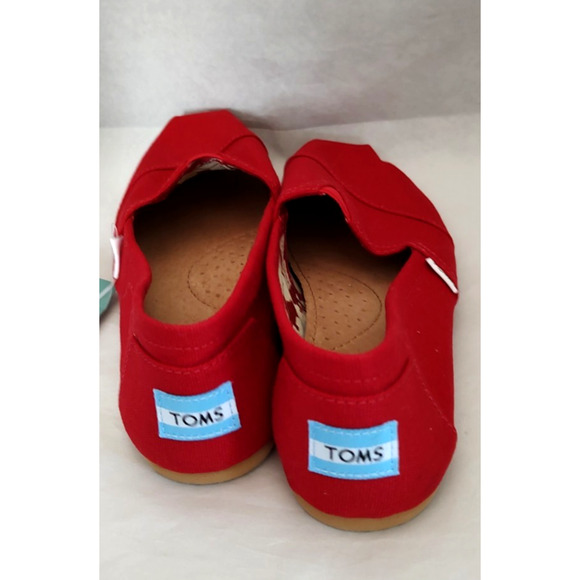 Toms Women's Classic Slip On Canvas Shoes W 9 Red Loafer Flats NWT - Picture 7 of 10